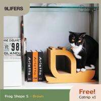 KAFBO Cat Scratching Furniture Frog Shape S - Brown ที่ลับเล็บแมว ที่ฝนเล็บแมว ที่ข่วนเล็บแมว ที่นอนแมว บ้านแมว ของเล่นแมว คอนโดแมว กล่องแมว กล่องบ้าน