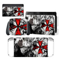 Biohazard ร่ม Nintendoswitch ผิวสติกเกอร์รูปลอกสำหรับ Nintendo Switch NS OLED คอนโซล Joy-Con Controller Dock Vinyl