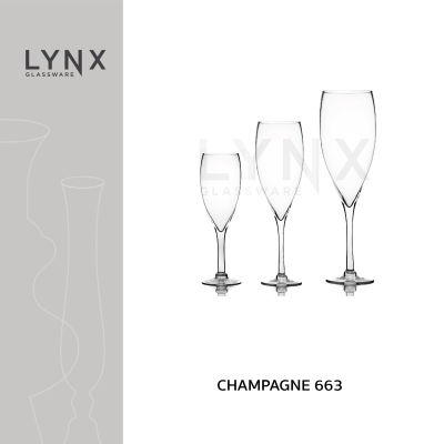 LYNX - CHAMPAGNE 663 - แจกันแก้ว แจกันสูง แจกันก้านยาว แฮนด์เมด ทรงแชมเปญ ความสูง 40 ซม., 50 ซม., และ 60 ซม.
