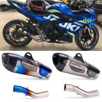 ☬☏ Yoshimura Alpha Motorcycle Exhaust Muffler Escape Moto with db killer Slip-On Middle Link Pipe For SUZUKI GSX250 GSX250R DL250