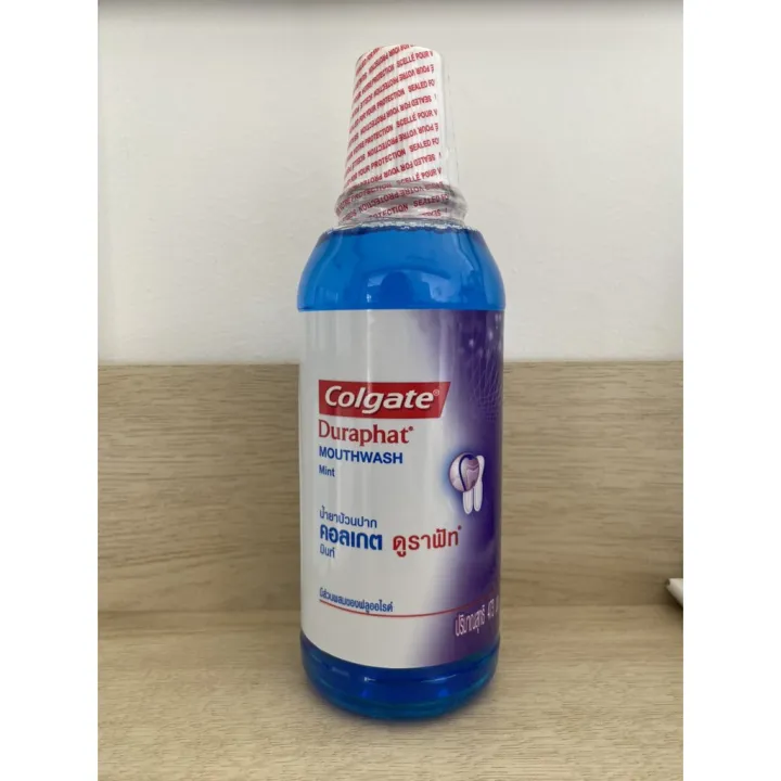 ☬Lotใหม่ล่าสุดน้ำยาบ้วนปาก Colgate Duraphat Mint 473 ml. Colgate