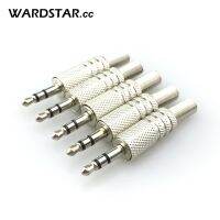 5pcs 1/8 3.5mm Male Plug Coaxial 3 Pole Male Audio Connector Soldering Silver Tone Headphones Audio Jack Plug