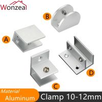 One Piece Clamp 10 to 12mm glass board Rectangular Shape Aluminum Material Glass Clamps Shelves Support Bracket Clips Clamps