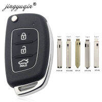 Jingyuqin 10X HY15HY20TOY40 Flip Remote Key Shell Fob สำหรับ Hyundai Solaris Ix35 ELANTRA Santa Fe HB20 Verna Solaris 3BT