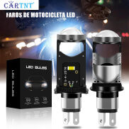 Cartnt 120W Spotlight H4 đèn laze H4 ống kính Đèn Pha Led nhỏ ô tô Bóng