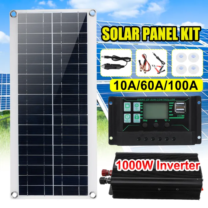 Inverter Panel Surya 1000W 12V, Kit Sistem Panel Surya + 1000W ...