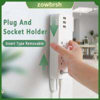 ZOWBRSH การตกแต่งบ้าน ใหม่ ช่างซ่อมผนัง กาวในตัว ไม่มีรอยต่อ ชั้นเก็บของ Plug Fixer ติดผนัง ที่ยึดรางปลั๊ก สติ๊กเกอร์ Punch-free