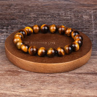 แฟชั่น Minimalist 6810มม. Tiger Eye สร้อยข้อมือลูกปัดผู้ชาย Charm หินธรรมชาติ slet สำหรับ Man Handmade Hematite เครื่องประดับ Pulseras