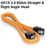 สาย SATA ยาว 40cm SATA Serial port with snap SATA 3.0 III SATA3 6Gb / s SSD hard drive data Straight &amp; Right Angle Connector Cable 0.40m yellow