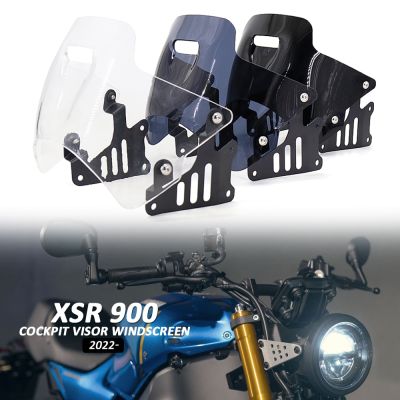 ที่บังแดดกระจกรถจักรยานยนต์กระบังที่เบนทางลมใหม่สำหรับ Yamaha XSR900 XSR 900 Xsr900 2022 2023