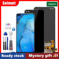 Salmatt อะไหล่จอแสดงผล OLED สำหรับ OPPO Reno 3 Pro 4G/CPH2035 CPH2037 CPH2036หน้าจอสัมผัส LCD ชุดประกอบ Digitizer สำหรับ OPPO Reno 3 Pro 4G Lcd