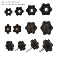 ﹊✺∈  5Pcs M4 M5 M6 M8 M10 M12 Plum Bakelite Hand Tighten Nuts Screw   Black Thumb Nuts Screw Clamping Knob Manual Nuts Screw