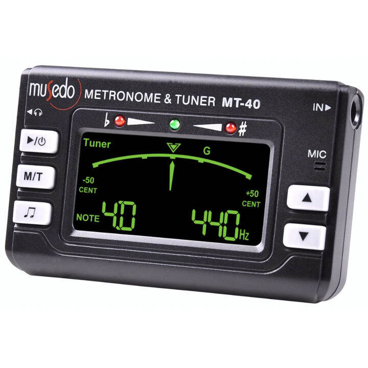 musedo-mt-40-metronome-amp-tuner-เครื่องตั้งสายกีตาร์-amp-เมโทรนอม-แบบดิจิตัล-หน้าจอแสดงผล-lcd-ต่อหูฟังได้-guitar-tuner-แถมฟรีถ่านพร้อมใช้งาน