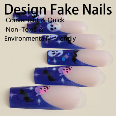 Cute Ghost False Nail for Women Hot Girls Sweet Cool Style Artificial Nail for Nail Art Manicure Decoration
