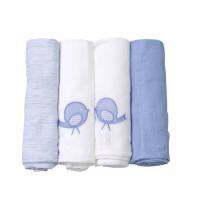 toTs - 160101 4pp large tetra muslins blue ผ้าห่อตัวมัสลินคอตต้อน100 สีฟ้า 4.7