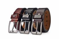 【LEON＇S】 Buckle Leather Casual Jeans Belt Men High Quality Retro Luxury Male Strap Cintos 3 Colors 2023 NEW