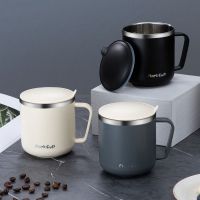 ┅♧❍ 400ml Thermos Mug Stainless Steel Insulated Coffee Mug with Handle Travel Mug Business Trip Water Bottle Thermal Cup