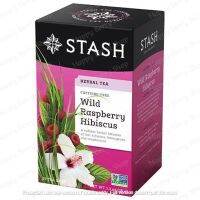 New Arrival ?ชาสมุนไพรไม่มีคาเฟอีน STASH Wild Raspberry Hibiscus ราสเบอร์รี่ป่า ดอกชบา 1 กล่อง 20 ซอง ชารสแปลกใหม่ นำเข้าจากอเมริกา