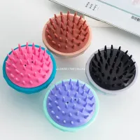 ﹍✿☾ Hair Scalp Massager Shampoo Brush Soft Silicone Bristles Scrubber Exfoliator for Dandruff Removal and Hair Growth Dropship