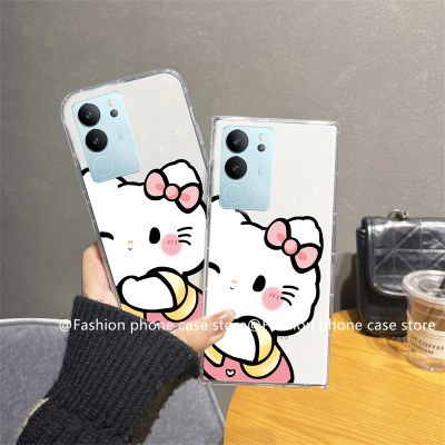 Phone Case เคส VIVO V29 5G VIVO V29e V29 Pro V27e V27 V25e V25 Pro 5G ยอดนิยมเคสการ์ตูนเฮลโลคิตตี้ซิลิโคนนิ่ม2023