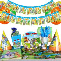 Hot Game Cat Birthday Party Decoration Kid Faovr Sticker Cup Plate Tablecloth Disposable Tableware mouse Game Party Supplies