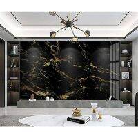 Custom Modern Luxury Papier Peint Black Gold Hotel Entertainment Club วอลล์เปเปอร์พื้นหลัง Industrial Decor Wall Paper