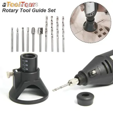 Dremel Rotary Multi Tool Cutting Guide HSS Router Drill Bits Set Attachment  Kit