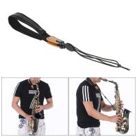 Adjustable Soft Leather Saxophone Sax Neck Strap with EVA Padded Metal Hook