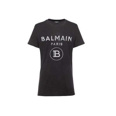 Balmain Tees Letter Printed Fashionable Allmatch Simple Tshirt 100% Cotton Gildan