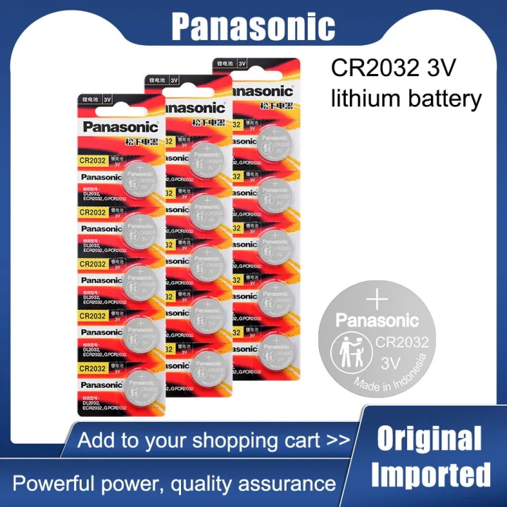 Panasonic Original CR2032 DL2032 ECR2032 BR2032 2032 CR 2032 3V Lithium
