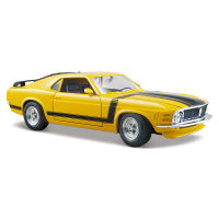 Maisto 1:24 1970 Ford Mustang Boss 302สีเหลือง Static Die Cast ยานพาหนะรุ่นสะสมรถ Toys