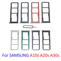 โทรศัพท์ซิมการ์ด SD ถาดสำหรับ Samsung Galaxy A10s A20s A30s A107F A207F A307F Original โทรศัพท์ซิมการ์ดชิปช่องใส่การ์ดลิ้นชัก Part-Shumue