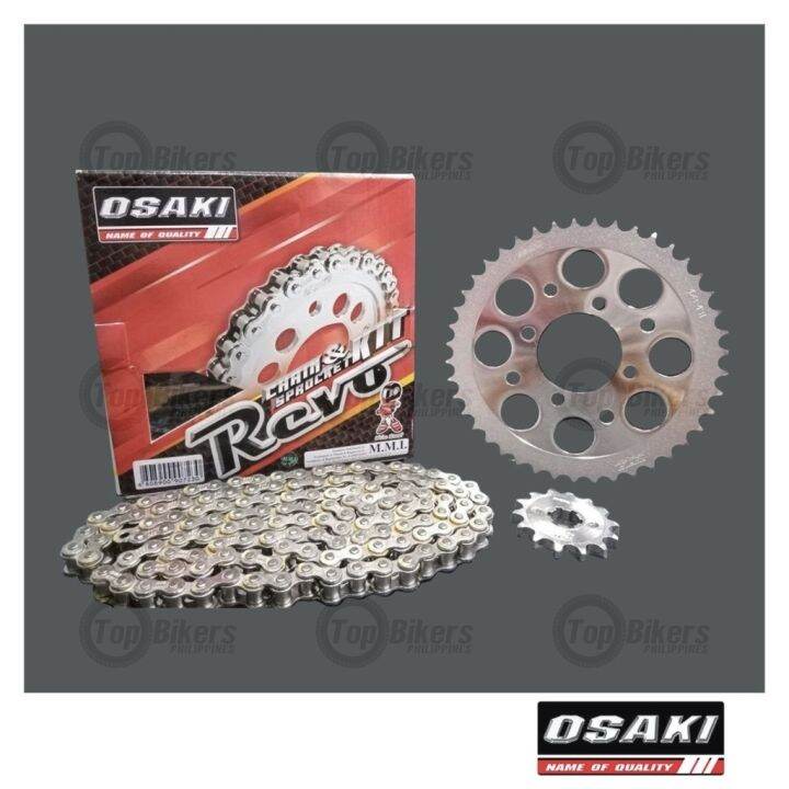 Osaki Revo Chrome Plated Chain & Sprocket Set XRM Trinity RS Wave 100