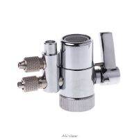 Krom Berlapis Logam Faucet Dual Diverter Adaptor untuk Pembersih Air Irigasi Aksesoris Valve Switch