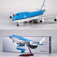 1/157เครื่องบิน47ซม. เครื่องบิน747 B747 KLM ราชวงศ์ดัชท์โมเดลสายการบิน W น้ำหนักเบาและล้อเรซินดายแคสต์สำหรับสะสม