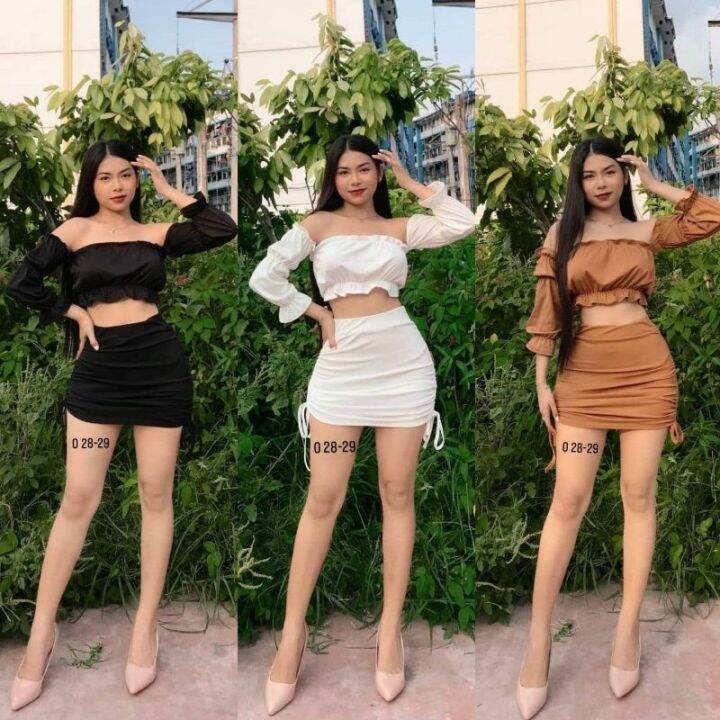 coordinates for women Off Shoulder Coordinates Knit Fabric with Label