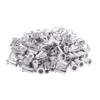 M5 Aluminium Threaded Rivnuts Flat Head Rivet Nuts Nutserts 100pcs