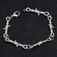 Febelle Creative Dark Manger Silver Bracelet with Thorn and Thorn Mens and Womens Fashion Bracelet Jewelry Accessory