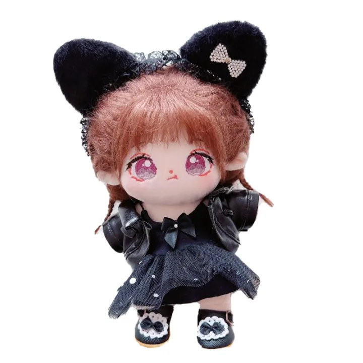 cod-cotton-doll-20cm-centimeter-star-normal-body-fat-shiny-leather-jacket-coat-suspender