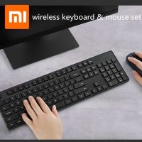 【City of Angels】 Xiaomi Keyboard Mouse Set RF 2.4GHz Wireless Office 104 Keys สำหรับ Windows PC Compatible USB Game Russian Paste