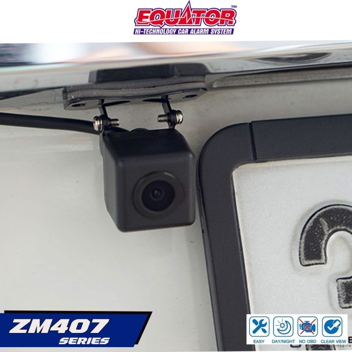 กล้องถอยหลังติดรถยนต์แบบเจาะ-equator-rear-camera-รุ่น-zm407-กล้องมองหลัง-ติดกับวิทยุ-จอ2ดิน-กัยชนรถเก๋ง-กระบะ-รถตู้-ชัดทั้งกลาง