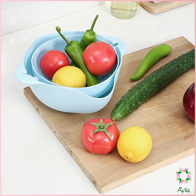 ayla-ชามใส่ล้างผัก-ผลไม้-ทรงกลม-กะละมังล้างผัก-ที่ล้างผัก-fruit-and-vegetables-washer