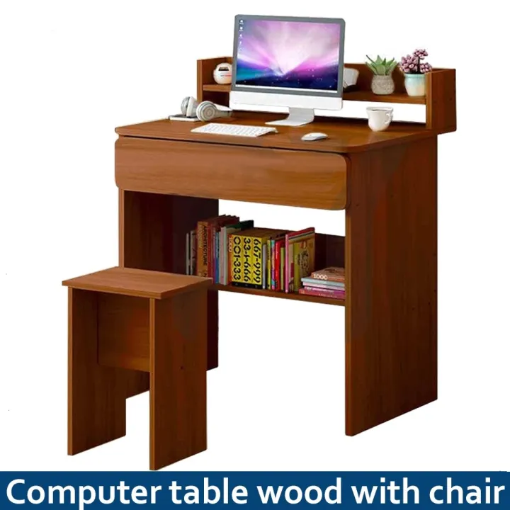 TW.Ph Laptop Table Wood Computer Table With Chair (cjy14) Lazada PH