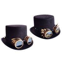 1980s Victorian Steampunk Top Hat Cool Deluxe Halloween Costume Time Traveler Steampunk Fancy Dress Costume Party Uni