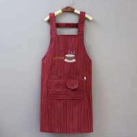 Cotton cotton straps apron coarse female han edition oil kitchen antifouling against new clothing overalls