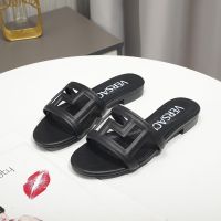 2023 VersaceˉSummer New Flat Shoes Hollow Out Slippers Wearing Sandals Outside