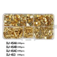 100pcs DJ454 0.5-6.0mm2 U-Shaped Copper Wire Crimps Terminal Cold Pressing Connectors Cable Lug For Wire Tab Terminal