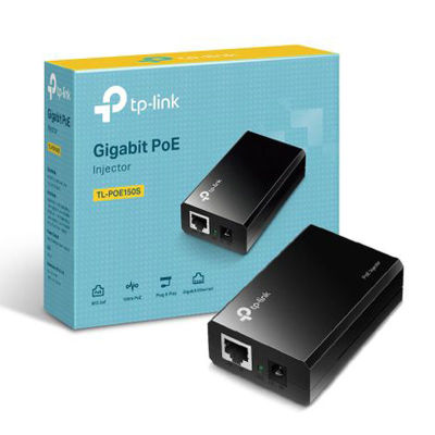 TP-Link PoE Injector มี Gigabit LAN 2 ช่อง สำหรับเข้า 1 ช่อง และออก 1 ช่องรุ่น TL-POE150S