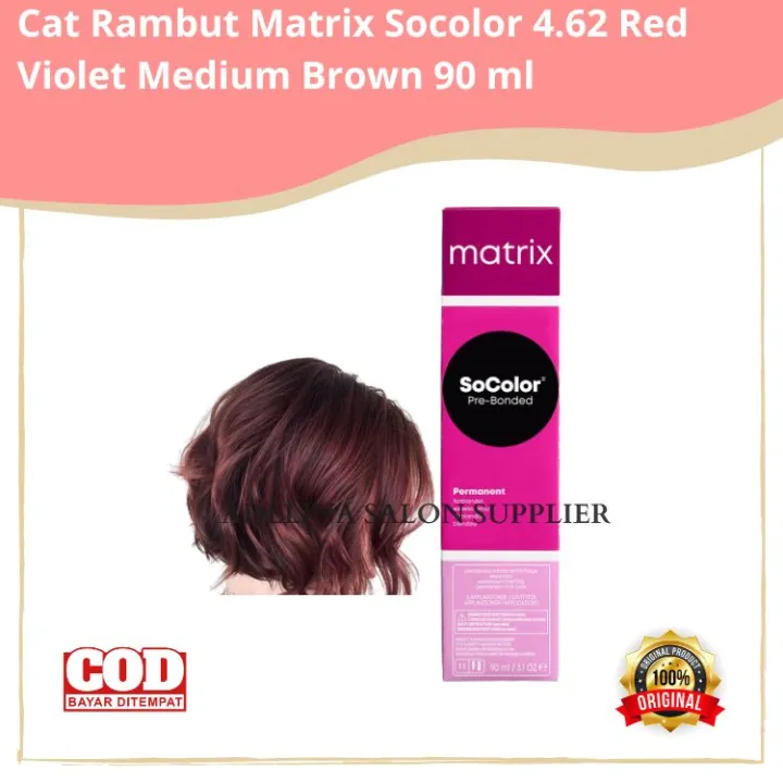Tanpa Peroxide) Cat Rambut Matrix Socolor  Red Violet Medium Brown 90  ml / cat rambut / hair