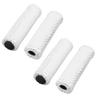 2X Pair Vintage Leather Bicycle Grips Grips Trekking Handlebars Cover Colour: White